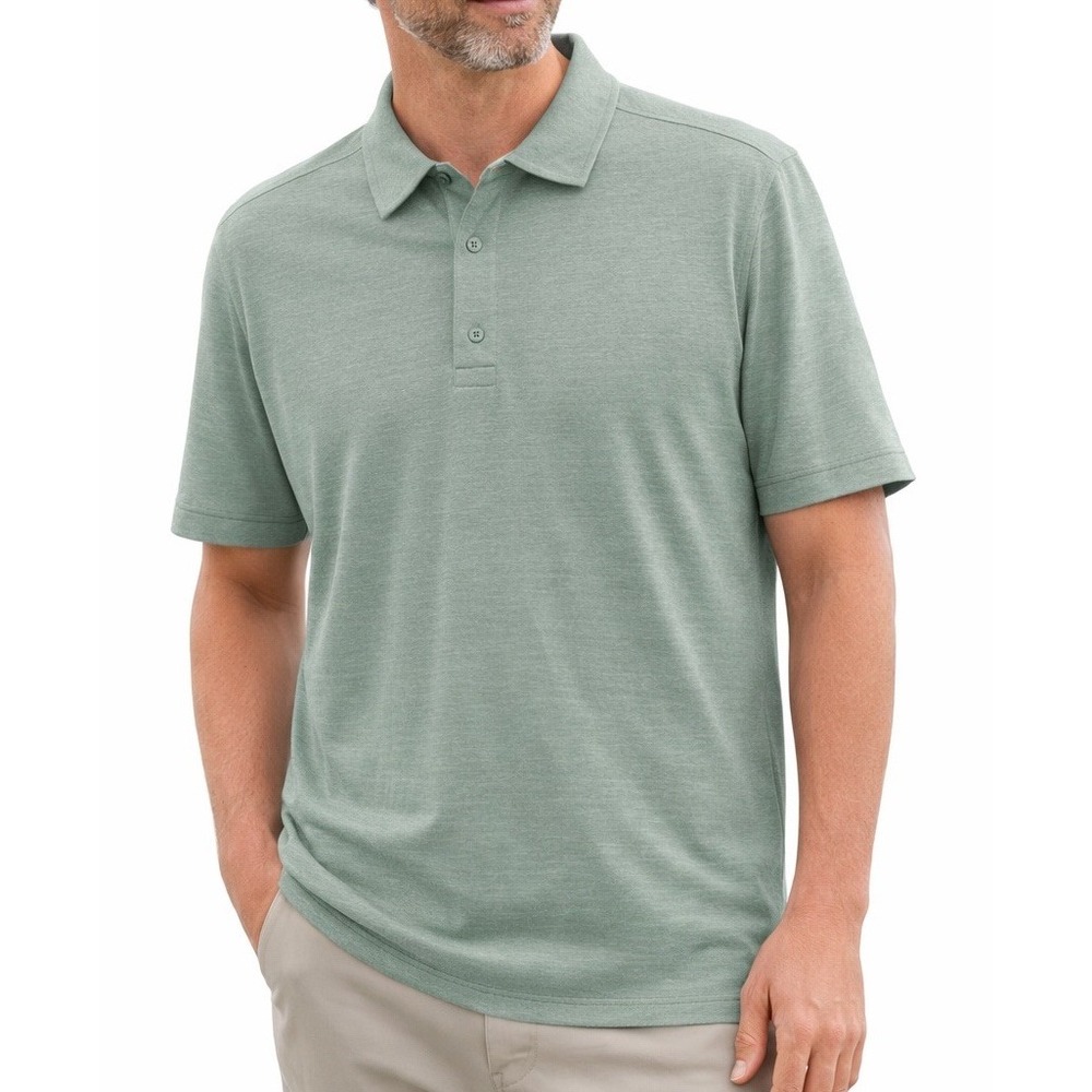 NWT Christian Lacroix Linen Polo Shirt Mens S Sage Green Short Sleeve